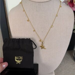 NWT MCM 3D logo Pendant Necklace